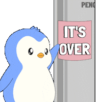 We Are Back Its Over Sticker by Pudgy Penguins