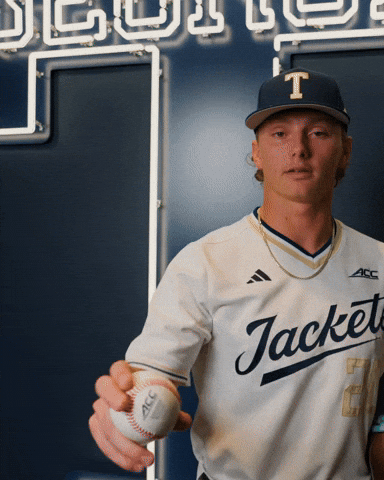 Georgia Tech Baseball GIF by Georgia Tech Yellow Jackets