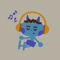 Illustration Vibing GIF