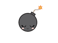 Explosion Bomb Sticker by tinagus
