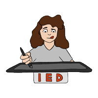 Drawing Illustrator Sticker