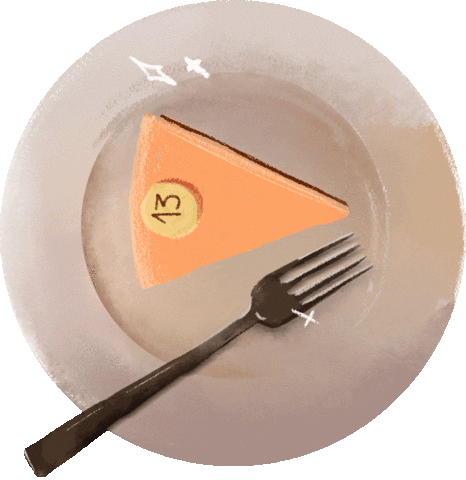 Cake Breakfast Sticker