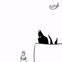 Black Shadow Eating GIF