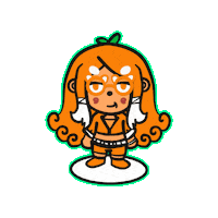 Happy Orange Fruit Sticker