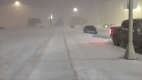Snow Covers Streets in Fargo As Blizzard Hits Dakotas