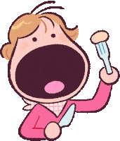 leayancis eat lea mignon mange Sticker