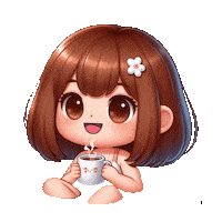 Coffee-Break Girl Sticker