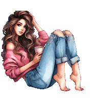 Coffee-Break Girl Sticker