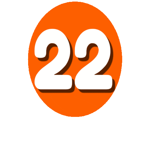 Orange Number Sticker