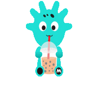 The_Mibblers animation drink yummy character Sticker