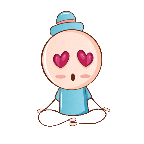 Meditating Peace And Love Sticker