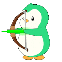 Arrow Penguin Sticker by Abster