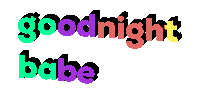 Goodnight Babe Sticker by Alissandra
