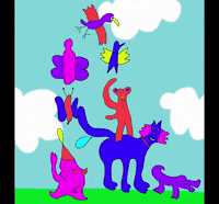 MariaZilli loop animals circle 2d GIF