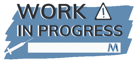 Working Work In Progress Sticker by Dr Massimo Vitale