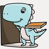 Pizza Dinosaur GIF by Brenfi