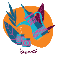 Arabic Coffee Camel Sticker by Tasmeem