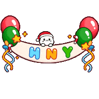 Celebrate New Year Sticker by Sappy Seals