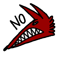 dog no Sticker by sophiewetterich