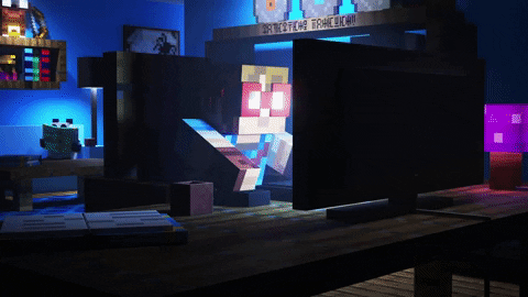 Working Video Game GIF by Minecraft