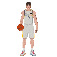 Real Madrid Basketball Sticker by SportsManias