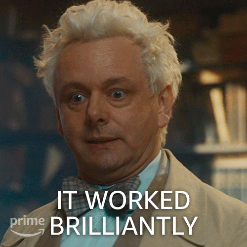 Happy Michael Sheen GIF by Good Omens