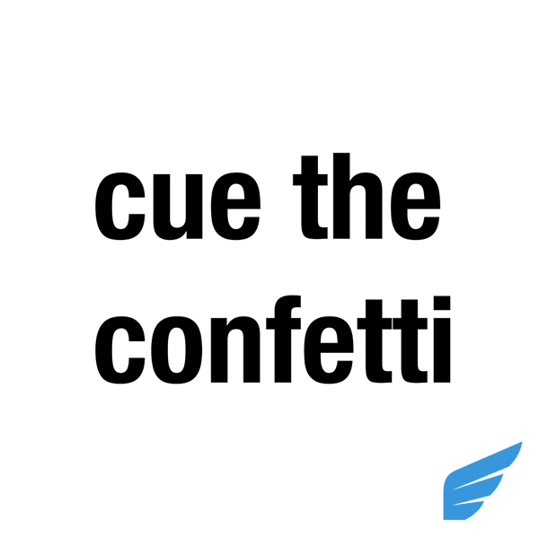 confetti cue Sticker by Elevate Experiences