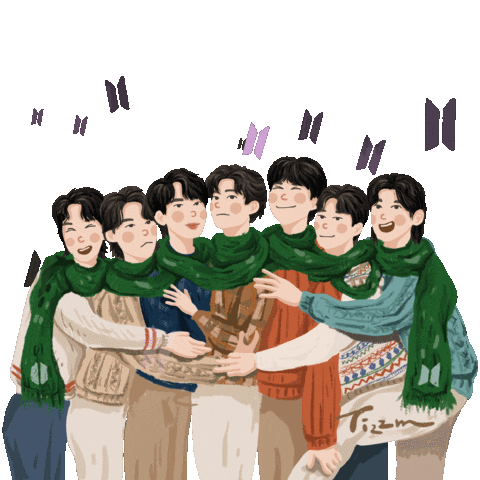 V Jin Sticker by Tizzm