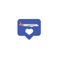 americanairlinesph airplane airline americanairlines aastar Sticker