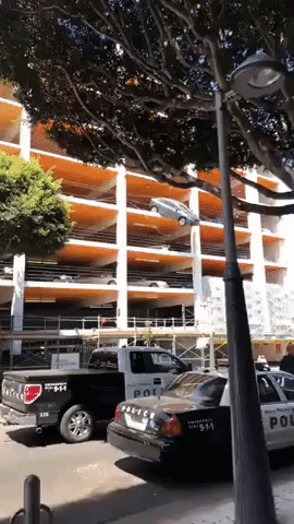 Motorist Rescued From Car Dangling Off Santa Monica Parking Lot