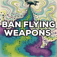 Ban Flying Weapons GIF by The LSD Hotel