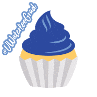 uwaterlooalumni graduation cupcake convocation waterloo Sticker