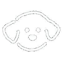 犬 白 Sticker