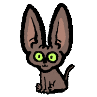 Cat No Sticker by Tony Papesh