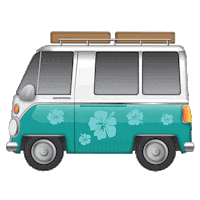 Camping Camper Van Sticker by emoji® - The Iconic Brand