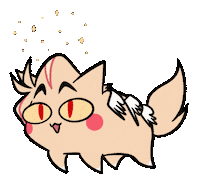 Cosodraws hazbinhotel cursed cat alastor michifer coso draws Sticker