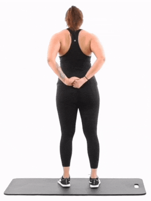 fitgagger giphyupload workout exercise pull behind shrugs GIF