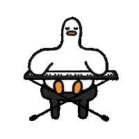 Duck Piano Sticker by Chimpers