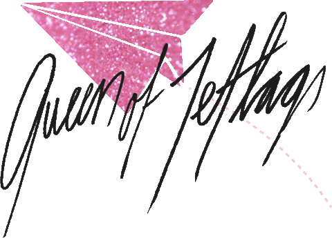 pink logo Sticker by Queen of Jetlags