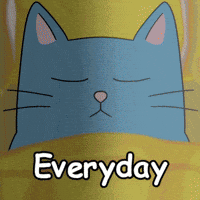 Tired Blue Cat GIF