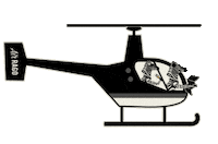 Helicopter Flying Sticker by Michelle Rago Destinations