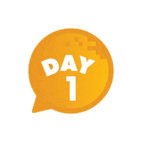 Day Orange Sticker by Shayla Design Studio