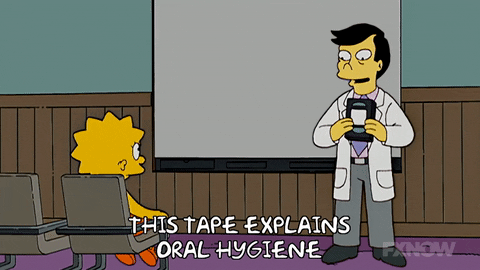 A tape on Dental hygiene GIF