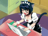 Cat Girl Browsing GIF