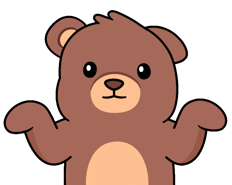 I Dont Care Whatever Sticker by BEARISH