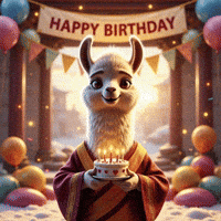 dalaillamazen happy animation cartoon birthday GIF