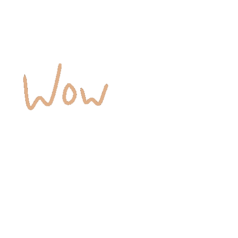 Lettering Wow Sticker