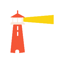 Lighthouse Vuurtoren Sticker by Kamino vzw