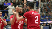 Happy Group Hug GIF by Volleyball World