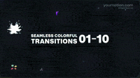 Animated Seamless Colorful Transitions 01 10